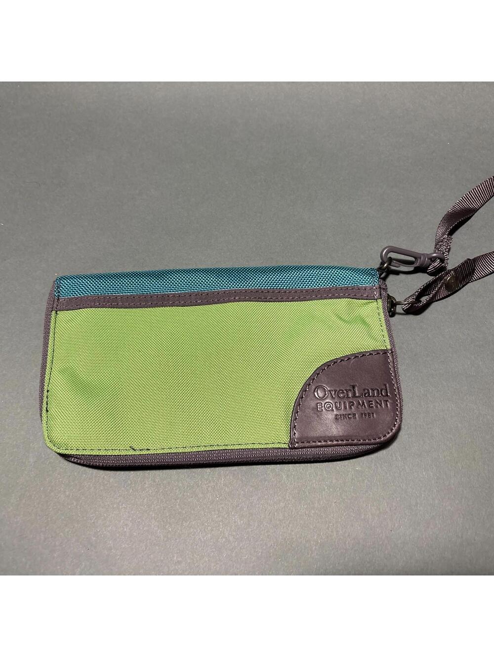 Overland Equipment Wristlet Wallet Organizer Canvas Green Blue CC Slots